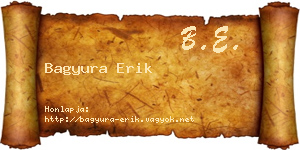Bagyura Erik névjegykártya